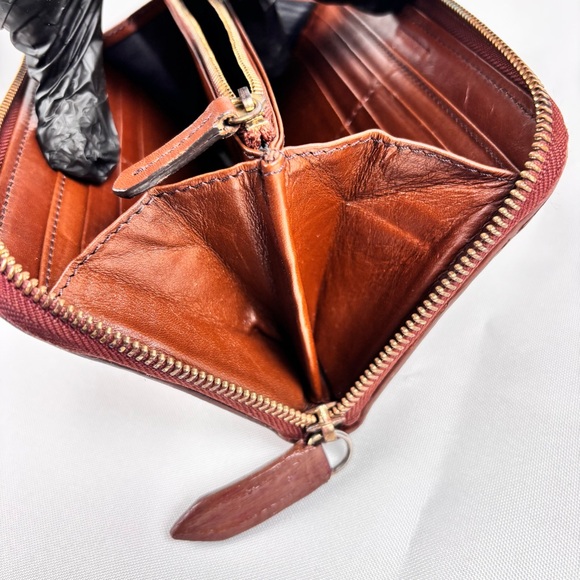 Burberry Brown Beige Fabric and Leather Leighton Continental Wallet Authentic - Picture 11 of 13